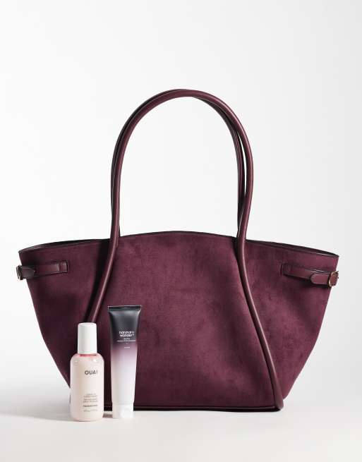 ASOS DESIGN sac cabas ceinturé bordeaux, 2 de 4