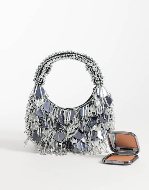 ASOS DESIGN - Sac incurvé orné de perles et de sequins - Argenté, 2 de 4