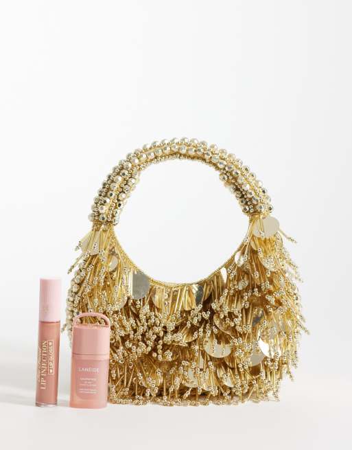ASOS DESIGN - Sac incurvé orné de perles et de sequins - Doré, 2 de 4