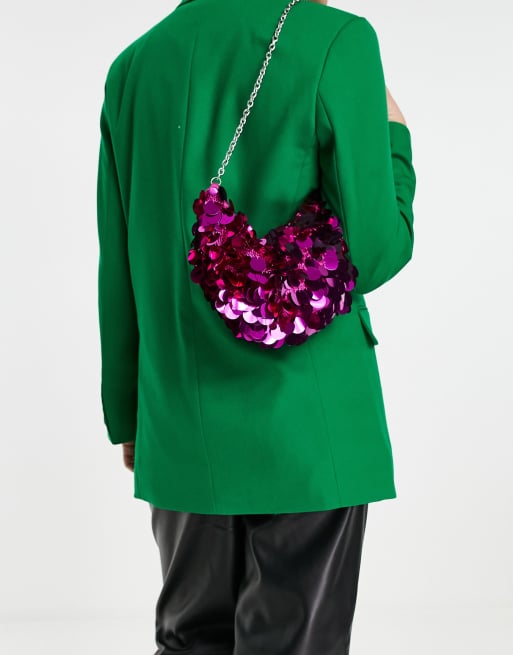 ASOS DESIGN - Sac porté épaule à gros sequins ronds - Rose métallisé, 3 de 4