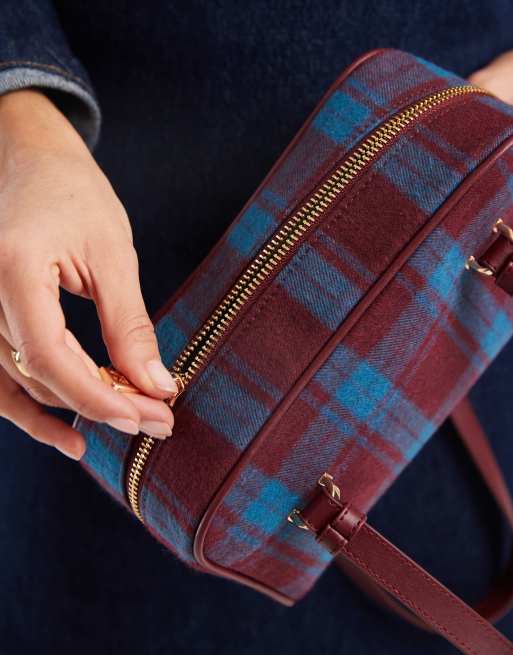 ASOS DESIGN - Sac porté épaule carré à carreaux - Bordeaux, 4 de 4