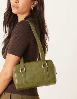 ASOS DESIGN - Sac porté épaule carré - Olive-Vert