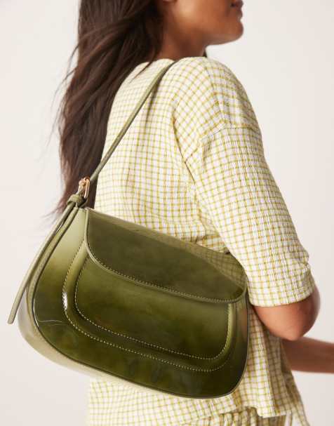 ASOS DESIGN - Sac porté épaule effet dégradé à rabat - Vert olive - view 1