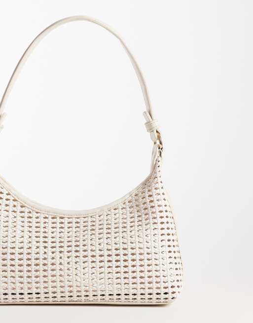 ASOS DESIGN - Sac porté épaule effet tressé style années 90 - Crème, 4 de 4