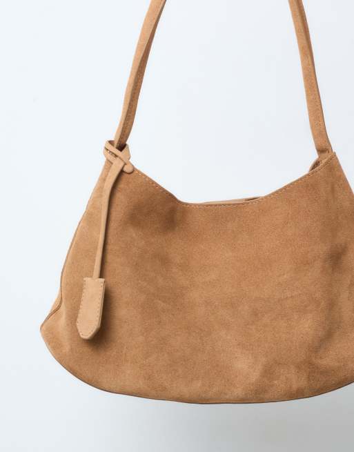 ASOS DESIGN - Sac porté épaule en daim avec pochette intérieure - Fauve, 3 de 5