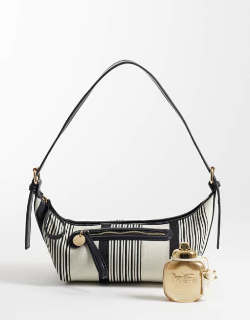ASOS DESIGN - Sac porté épaule en toile rayée - Noir et blanc, 2 de 4