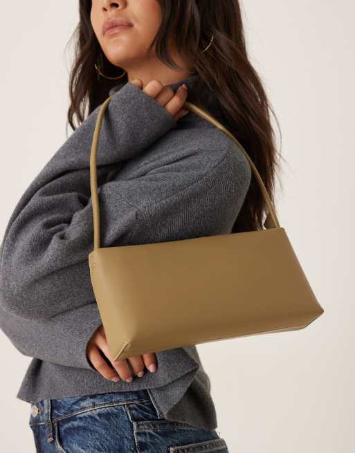 ASOS DESIGN - Sac porté épaule minimaliste style années 90 - Olive