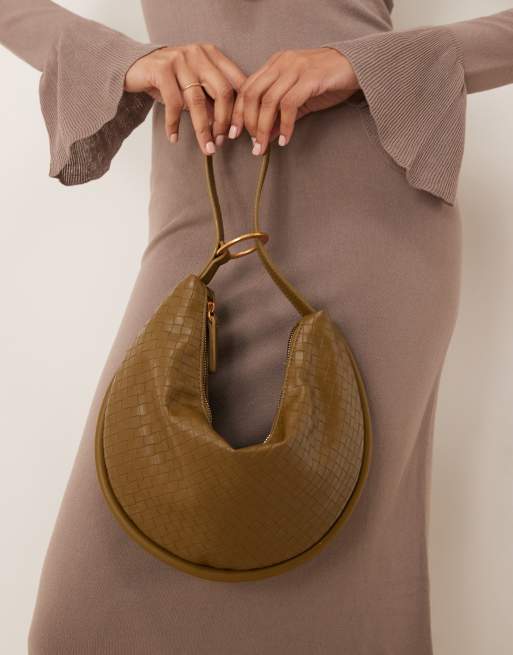 ASOS DESIGN - Sac porté épaule multipositions effet tressé - Vert