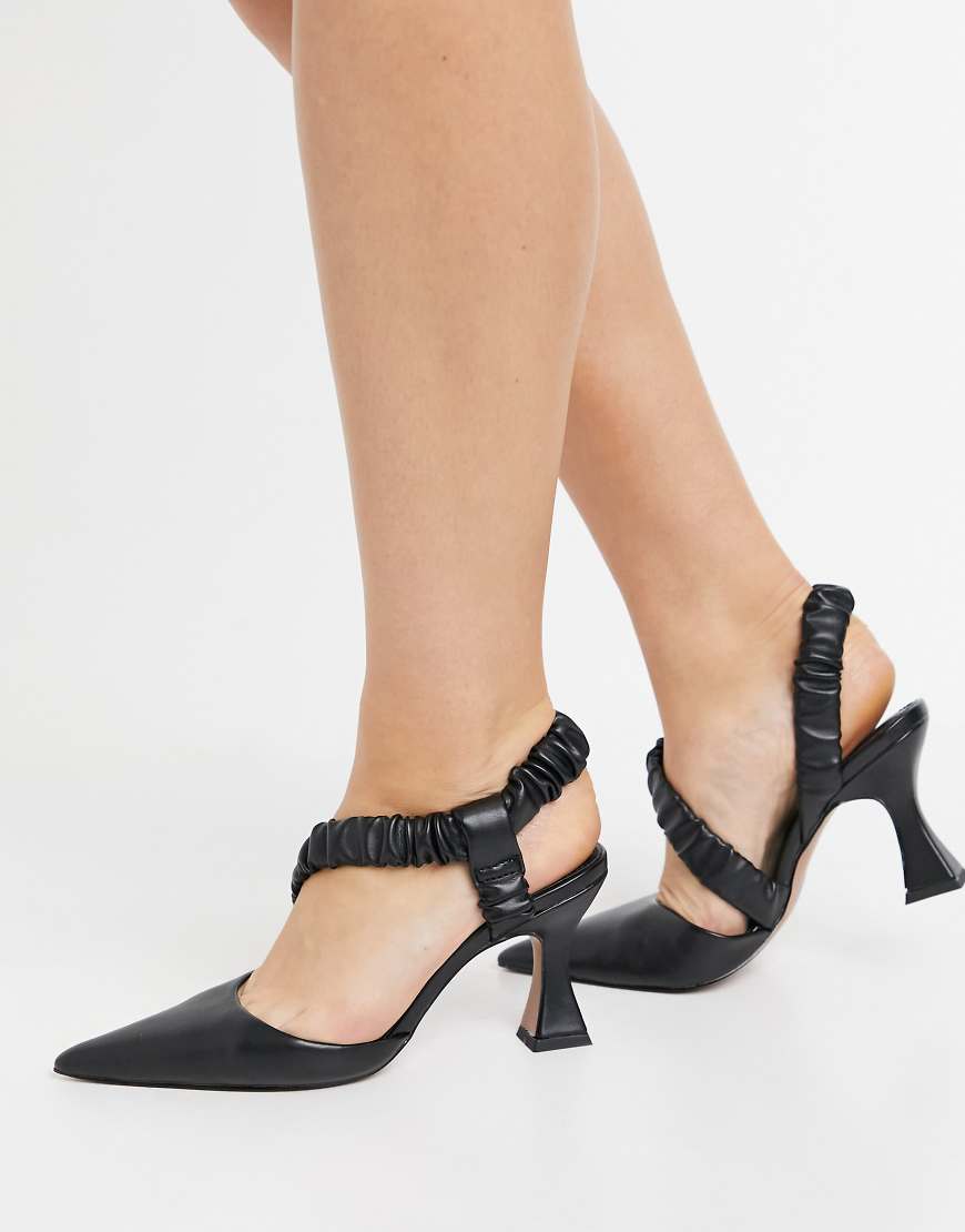 ASOS DESIGN Sachi slingback mid heels in black