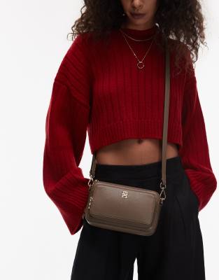 ASOS DESIGN - Sacoche bandoulière style appareil-photo - Taupe-Gris One Size