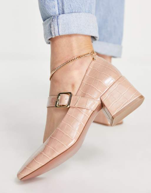 ASOS DESIGN - Sadie - Beige mary jane-sko med blokhæl, 2 af 4