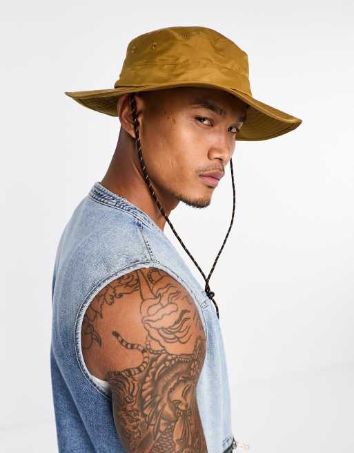 ASOS Design – Safari-Anglerhut in Tabak-Braun mit kontrastierender Kordel, 2 von 4