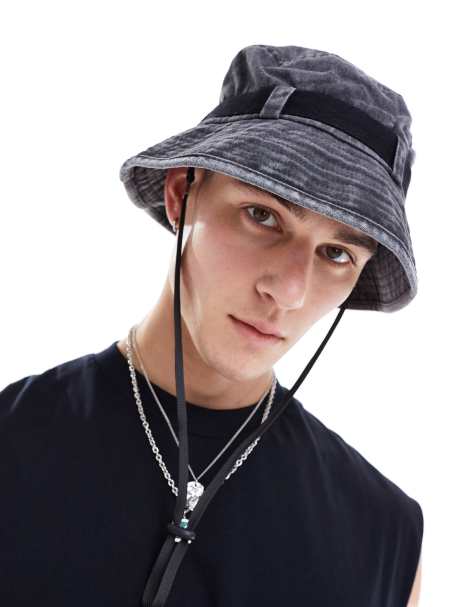 Black Bucket Hats For Men