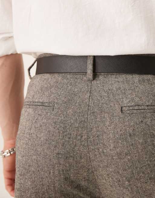 ASOS DESIGN – Saffiano - Svart och vinrött, vändbart läderskärp, 3 av 3
