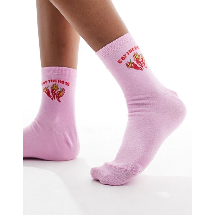 Rose Emballage de 2 paires de chaussettes aux genoux à motif de la  Saint-Valentin