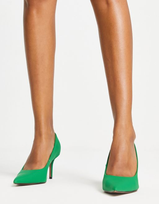ASOS DESIGN - Salary - Escarpins à talon mi-haut - Vert, 3 de 4