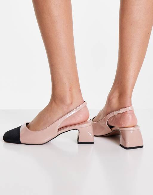 ASOS DESIGN – Sally – Beige skor med blockklack, tåhätta, hälrem och bred passform, 2 av 4