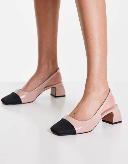 ASOS DESIGN – Sally – Beige skor med blockklack, tåhätta, hälrem och bred passform, 4 av 4
