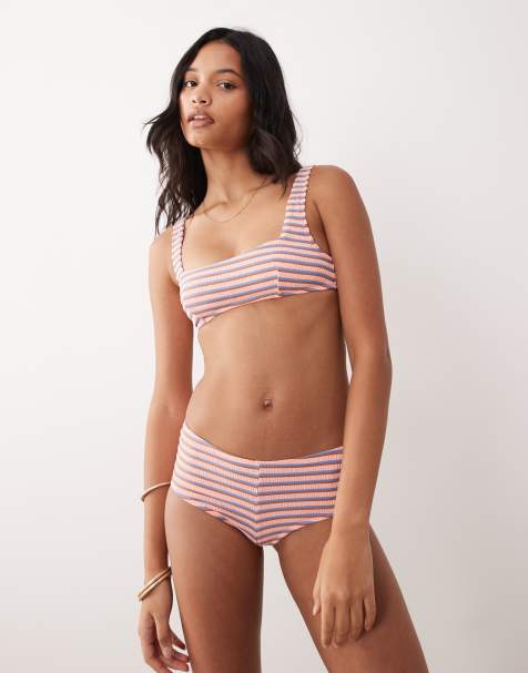 ASOS DESIGN – Sally – Bikini mit strukturierten Streifen - view 1