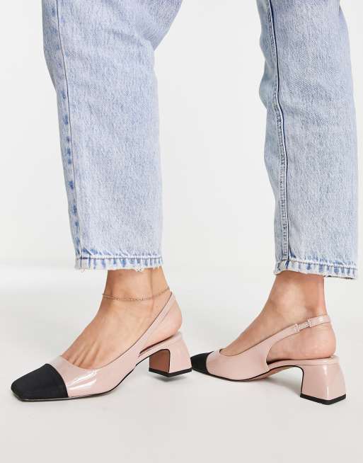 Tan and best sale black slingbacks