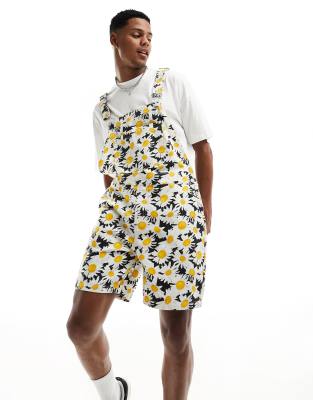 ASOS DESIGN short dungaree in daisy print - ASOS Price Checker