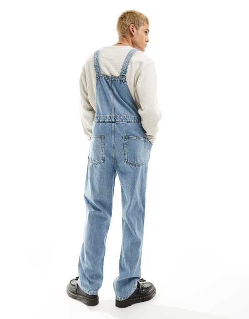 ASOS DESIGN Salopette en jean Bleu delavage moyen