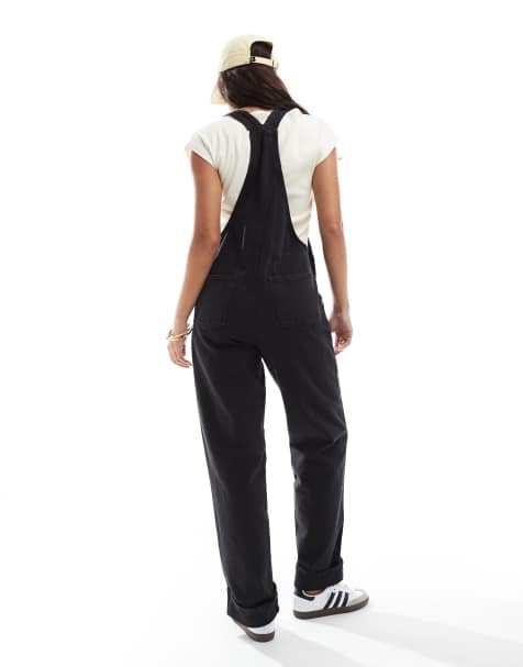 ASOS DESIGN - Salopette en jean - Noir délavé - view 1