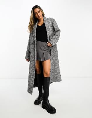 ASOS DESIGN salt and pepper dad coat  - ASOS Price Checker