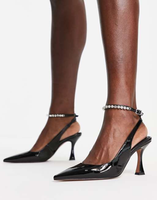 ASOS DESIGN – Salvatore – Liliowe buty na średnim obcasie ze zdobieniami