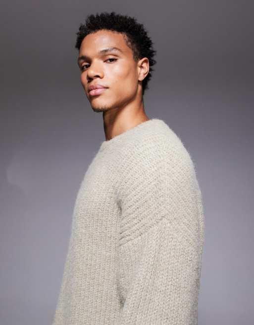 ASOS DESIGN – Salviagrön, avslappnad stickad tröja med rund halsringning, 4 av 5