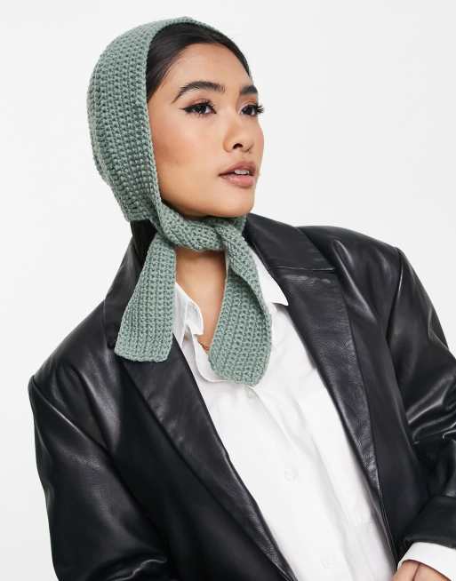 ASOS DESIGN – Salviagrön huva med knytband
