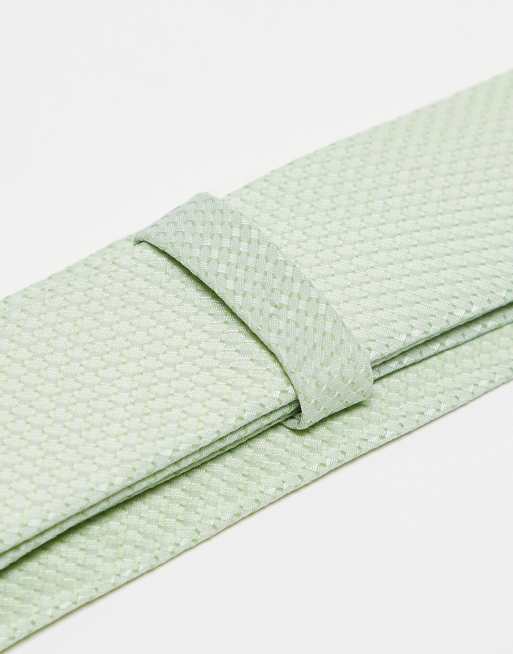 ASOS DESIGN – Salviagrön slips med textur, 3 av 4