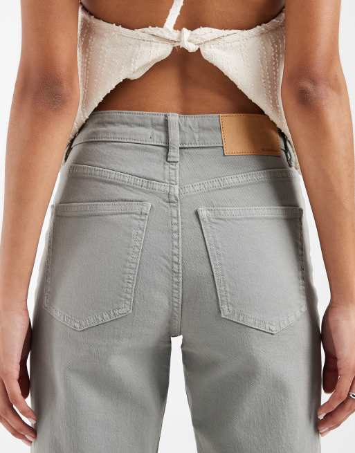 ASOS DESIGN – Salviagröna, ankellånga jeans med raka ben och bekväm stretch, 4 av 5