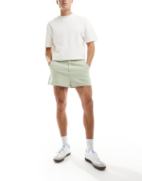 ASOS DESIGN – Salviagröna, korta finshorts - view 1