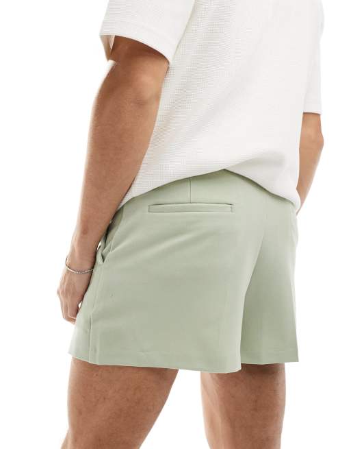 ASOS DESIGN – Salviagröna, korta finshorts, 4 av 5