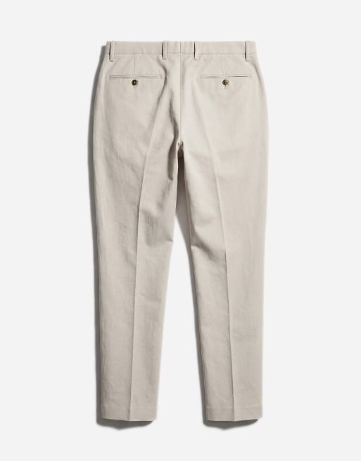 ASOS DESIGN – Salviagröna, smala kostymbyxor i linnerik twill, del av kostym, 7 av 12