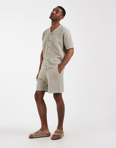 ASOS DESIGN – Salviagrönt stickat set - view 1