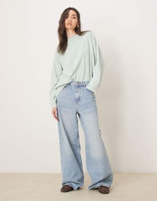 ASOS DESIGN - Salviegrøn og langærmet skater-t-shirt, 4 af 4