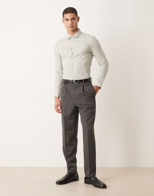 ASOS DESIGN - Salviegrøn og skinny skjorte i poplin, 2 af 5