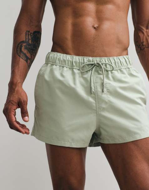 ASOS DESIGN - Salviegrønne ekstra korte badeshorts - view 1