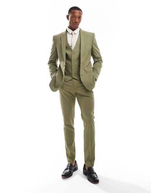 ASOS DESIGN - Salviegrønne skinny-habitbukser