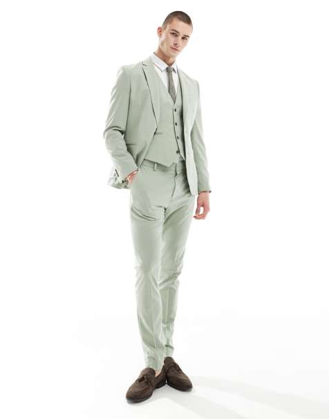 ASOS DESIGN - Salviegrønne skinny-habitbukser - view 1