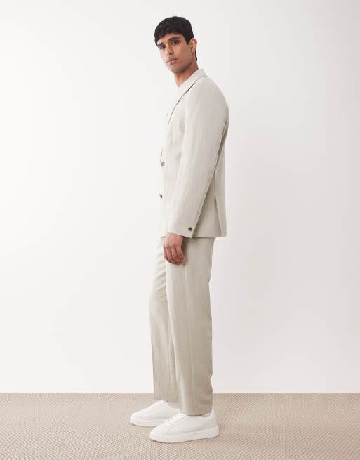 ASOS DESIGN - Salviegrønne tapered afslappede habitbukser, 3 af 5