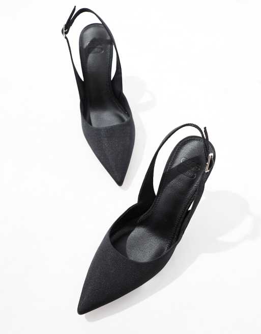 ASOS DESIGN - Samber 2 - Naaldhakken met hielbandje in zwart, 2 van 4