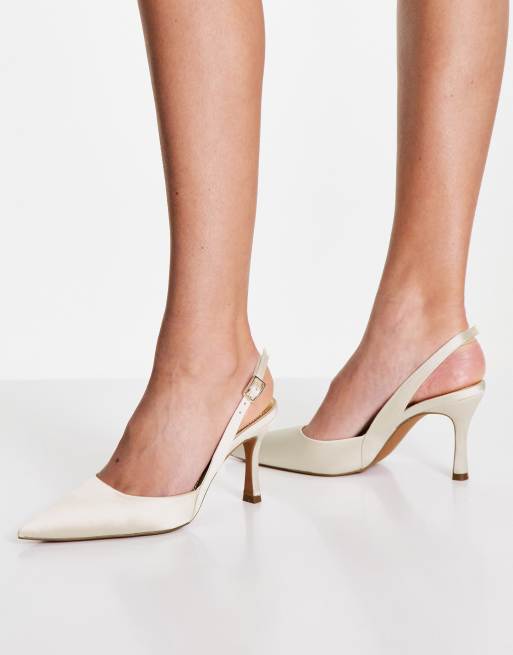 ASOS DESIGN – Samber – Elfenbensvita skor med stilettklackar och hälrem, 4 av 4