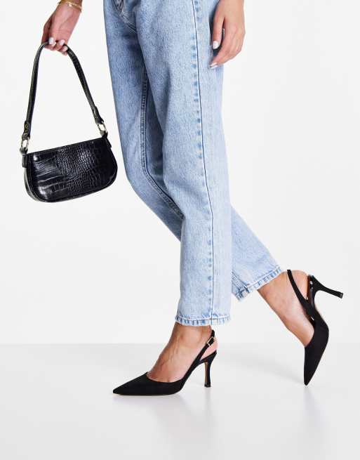 ASOS DESIGN - Samber - Sorte slingback-stiletter, 3 af 4