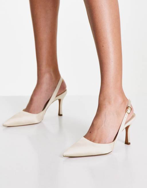 ASOS DESIGN - Samber - Stiletto's met hielbandje in ivoorwit, 2 van 4