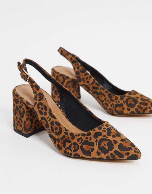 Leopard best sale heels asos