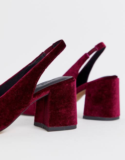 Burgundy best sale mid heels