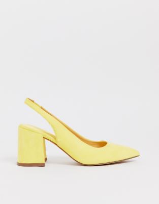 yellow slingback heels